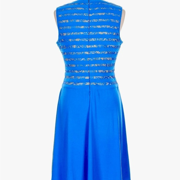 Adrianna Papell Royal Blue Lace Midi Dress - Picture 7 of 7